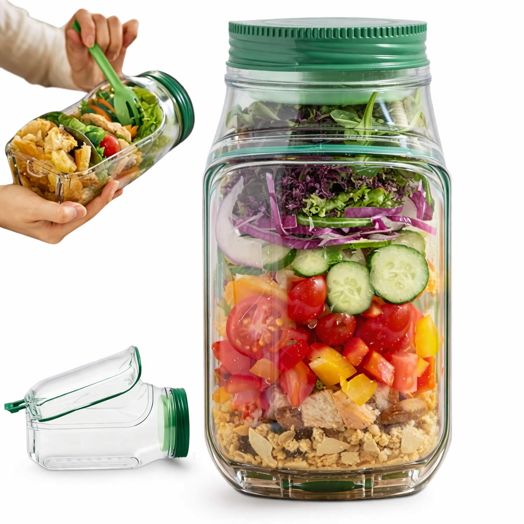 Salad Jar with Side Opening
