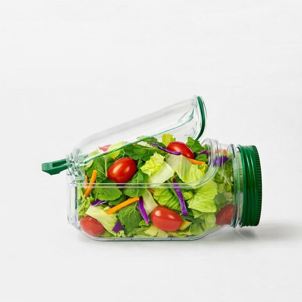Salad Jar with Side Opening